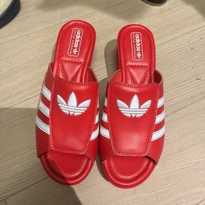 Adidas Lotta Volkova Red Heeled Sandals